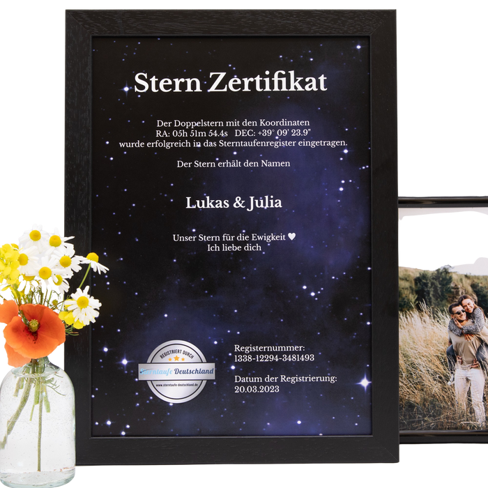 Sterntaufe Gutscheinkarte